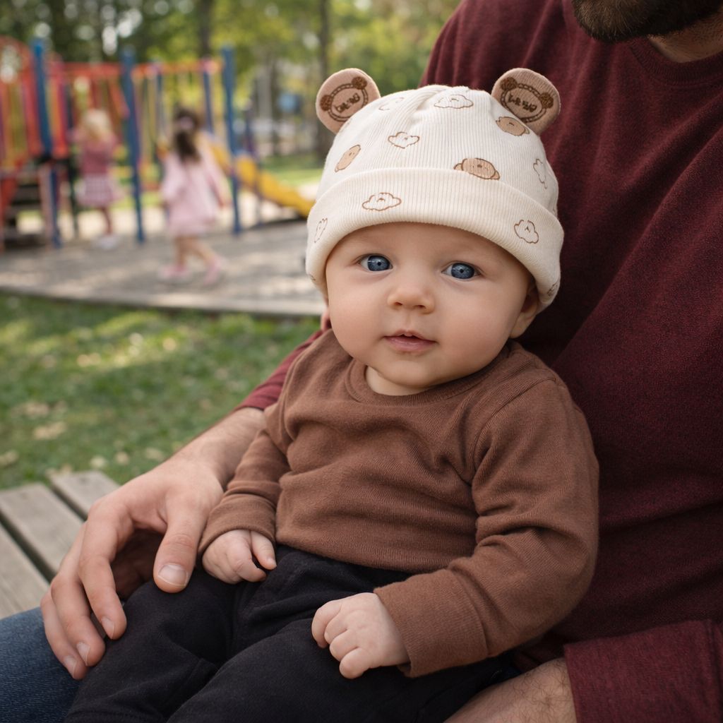 bonnet bébé garçon Câlino au parc automne