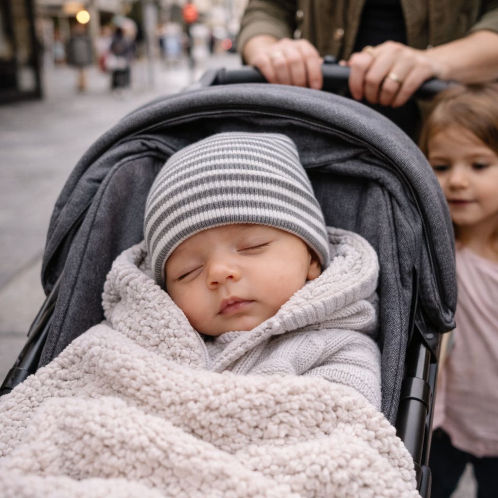 bonnet bebe naissance Belo gris marche famille