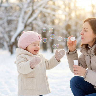 Bonnet bébé fille rose sortie hiver