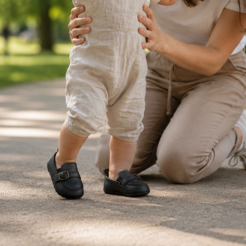 chaussure bebe Nuageo noire marcher sentier