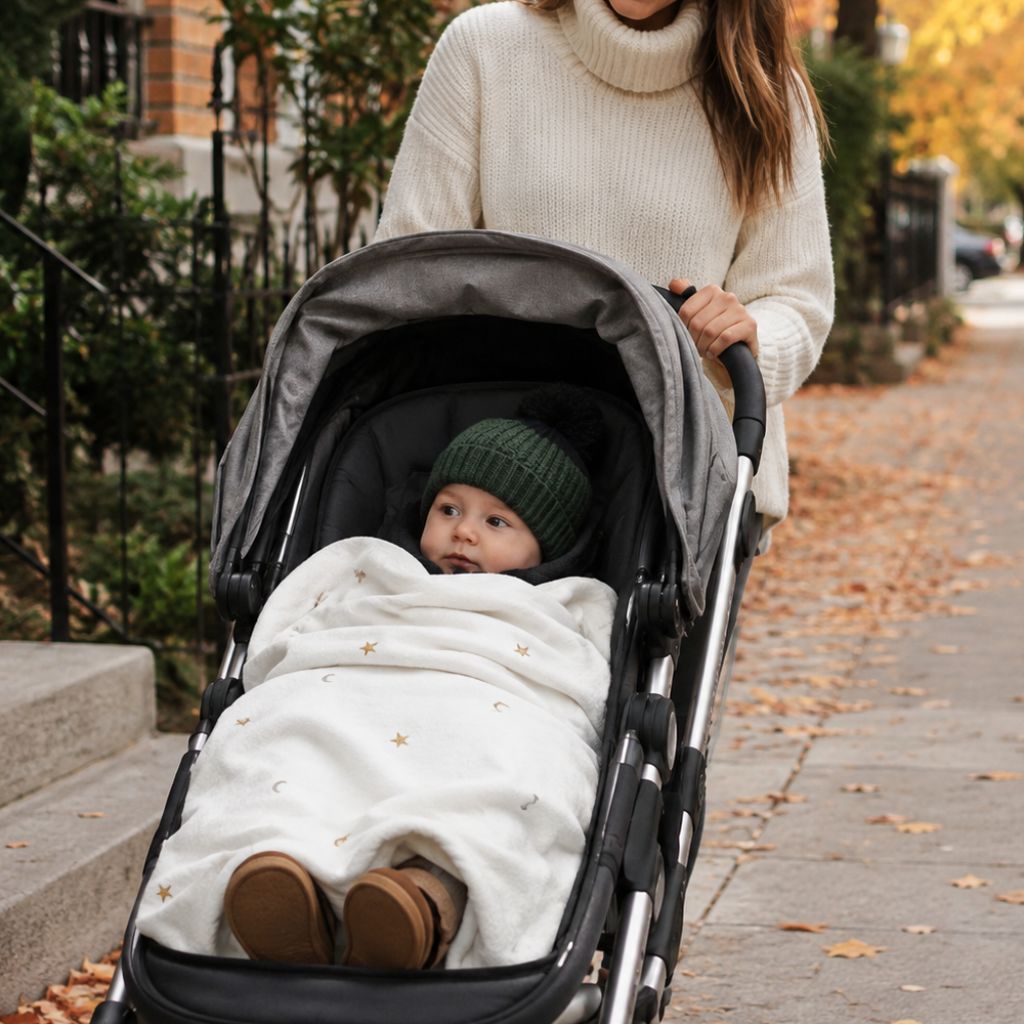 couverture bebe Bébé Douillet étoiles protection froid automne poussette