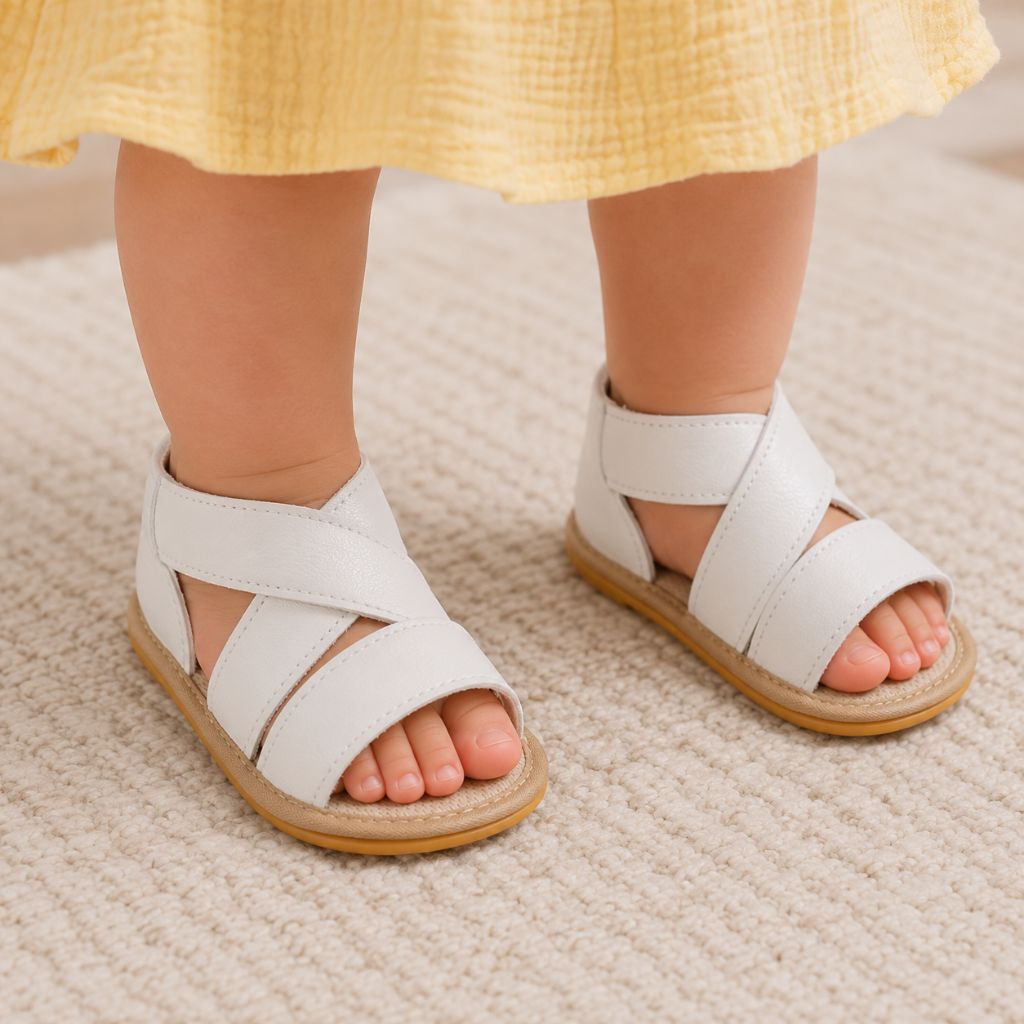 sandale bebe fille Bambi design croisé