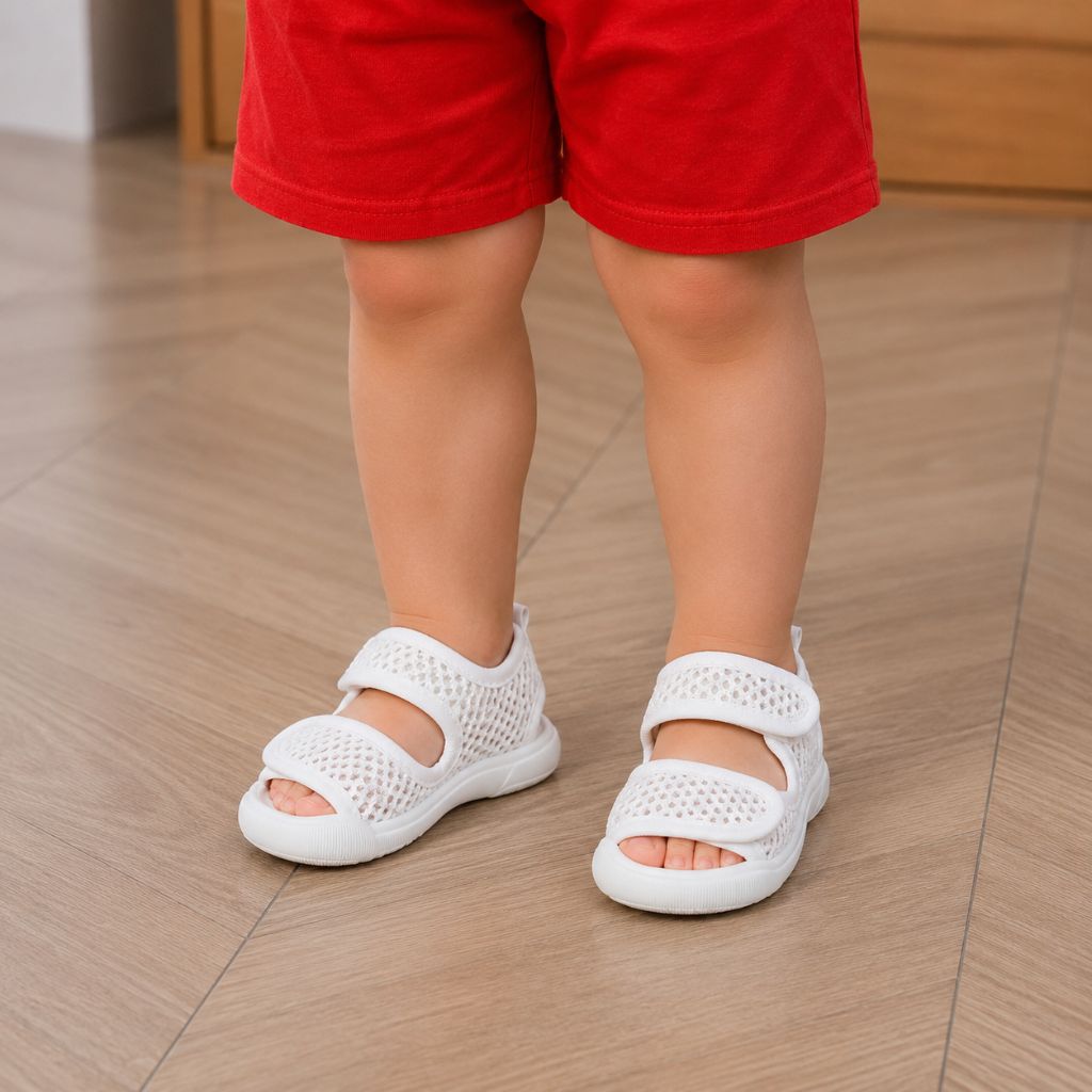 sandales bebe Solino blanches design respirant