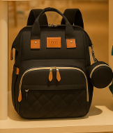 Sac à dos à langer de couleur noir