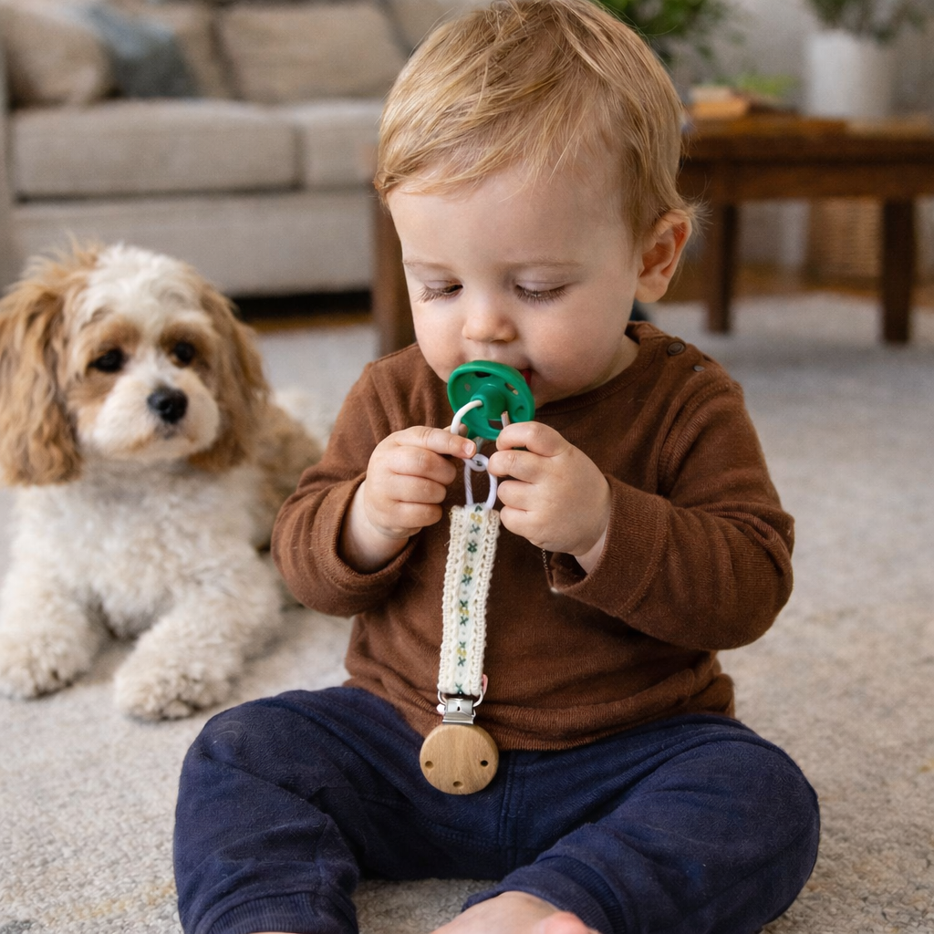 Une attache suce et un jouet sensoriel merveilleux !