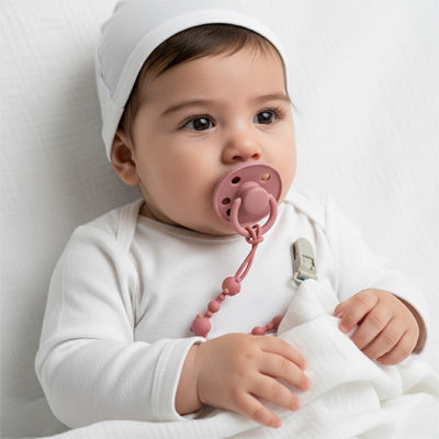 attache tétine mignonne rose