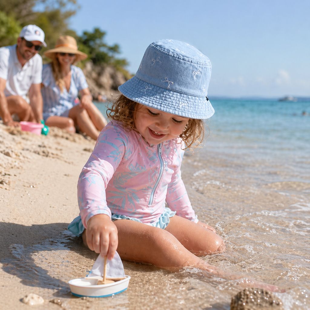 bob bebe fille Nivéa denim pâle plage