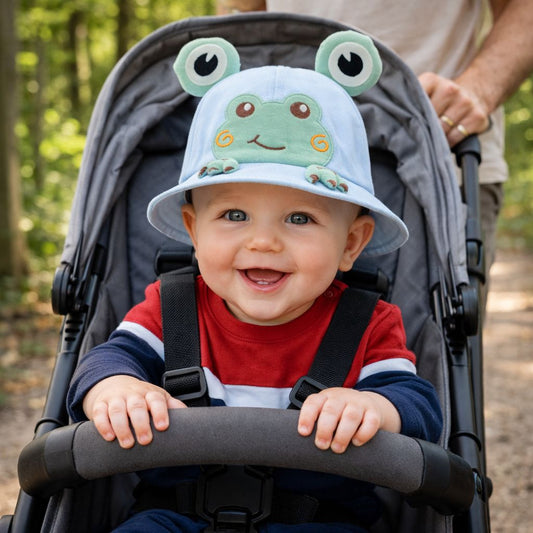 bob pour bebe Froggy Baby bleu promenade en forêt