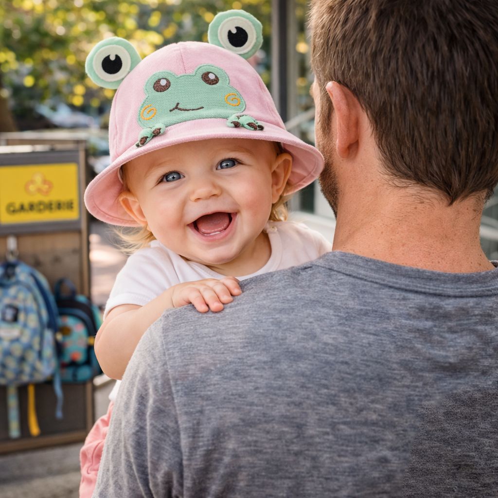 bob pour bebe Froggy Baby rose arrivée à la garderie