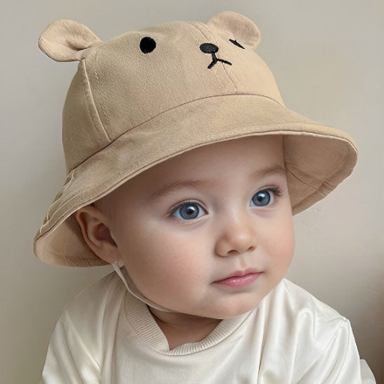 bob bébé garçon beige avec attache élastique 