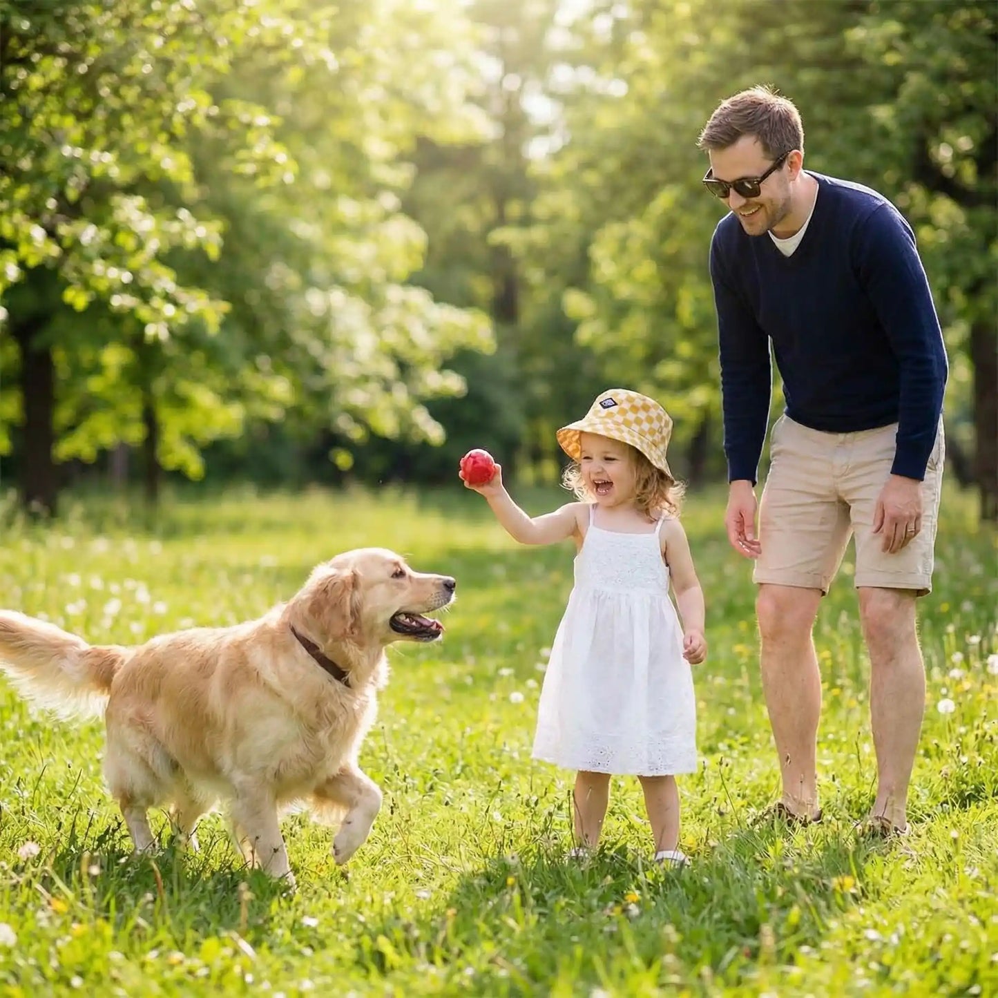 bob bebe jaune pour jouer avec son chien l'été