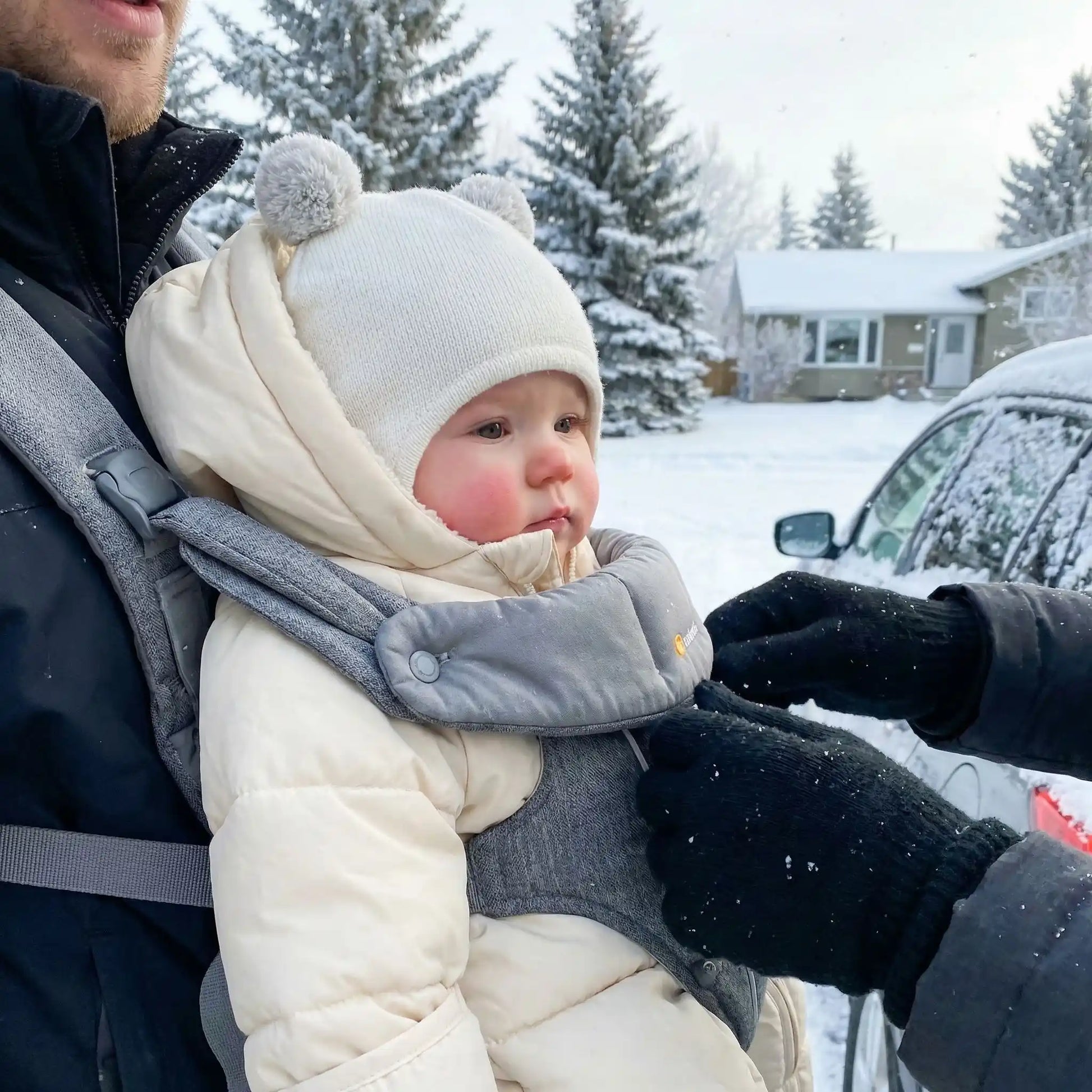 bonnet bébé fille Élyne  pour le froid d'hiver