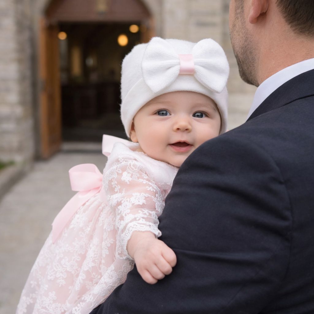 bonnet bébé fille Évelyne blanc pur