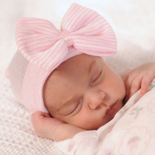 bonnet bébé fille Évelyne rose  nouveau-né