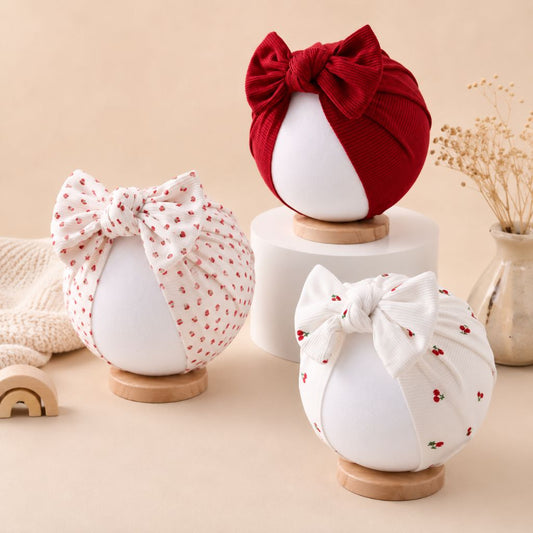 bonnet bébé fille Lina rouge cerise