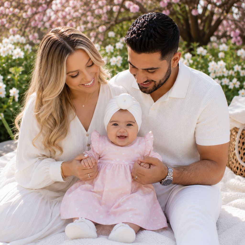 bonnet bébé fille Malo blanc séance photo stylée