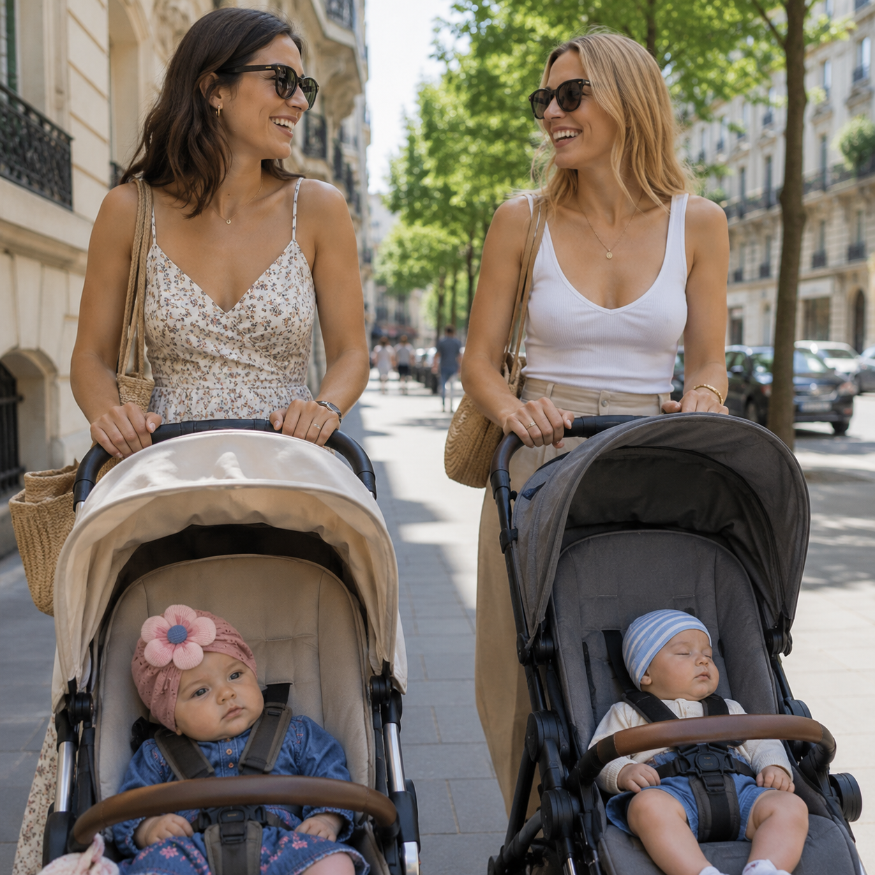 bonnet bébé fille Mina rose foncé poussette