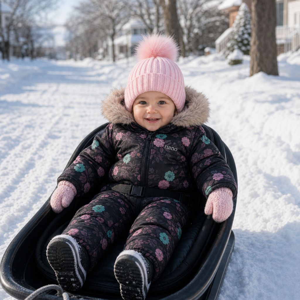 bonnet bebe Calys rose traineau