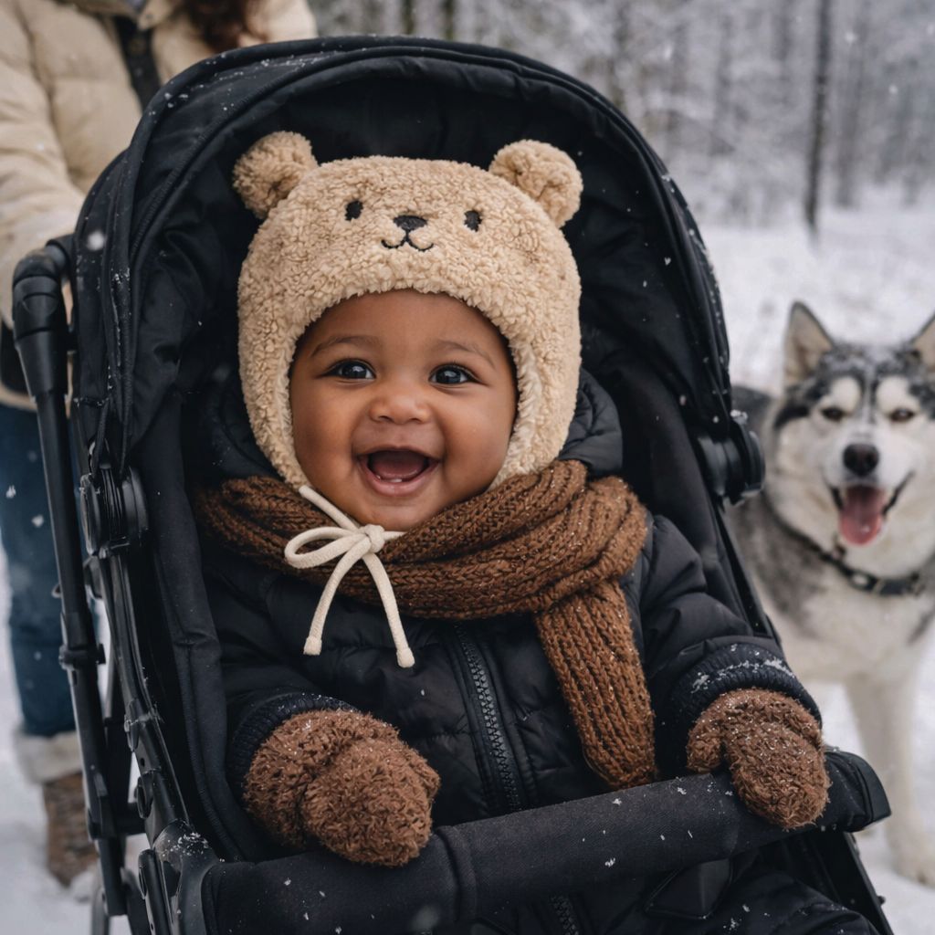 bonnet bebe Frosty brun promenade husky