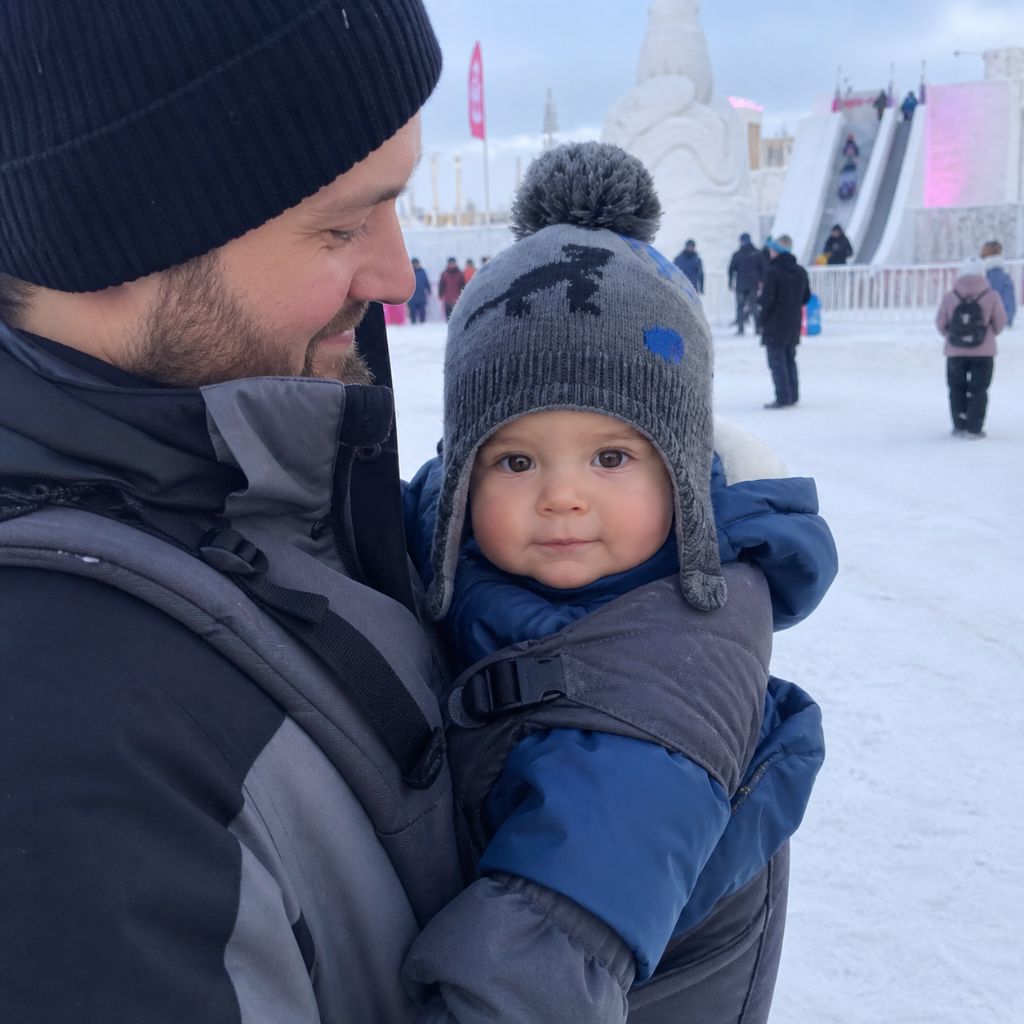 bonnet bébé garçon Snowrus gris festival neige