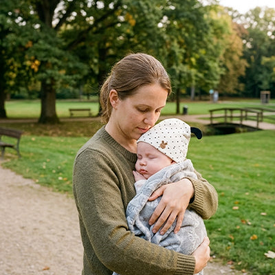 bonnet bebe naissance Calidoux pois noirs