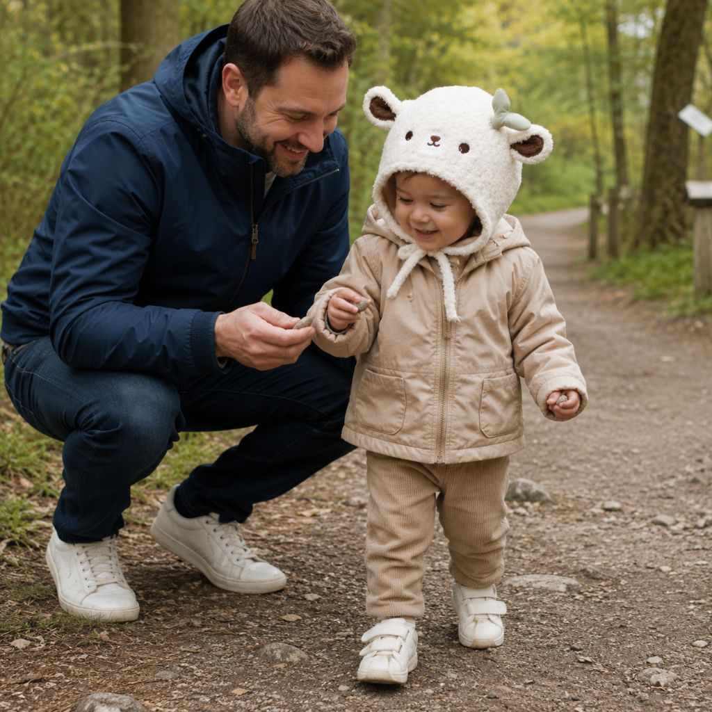 bonnet bebe Piko mouton blanc rammasser roches papa