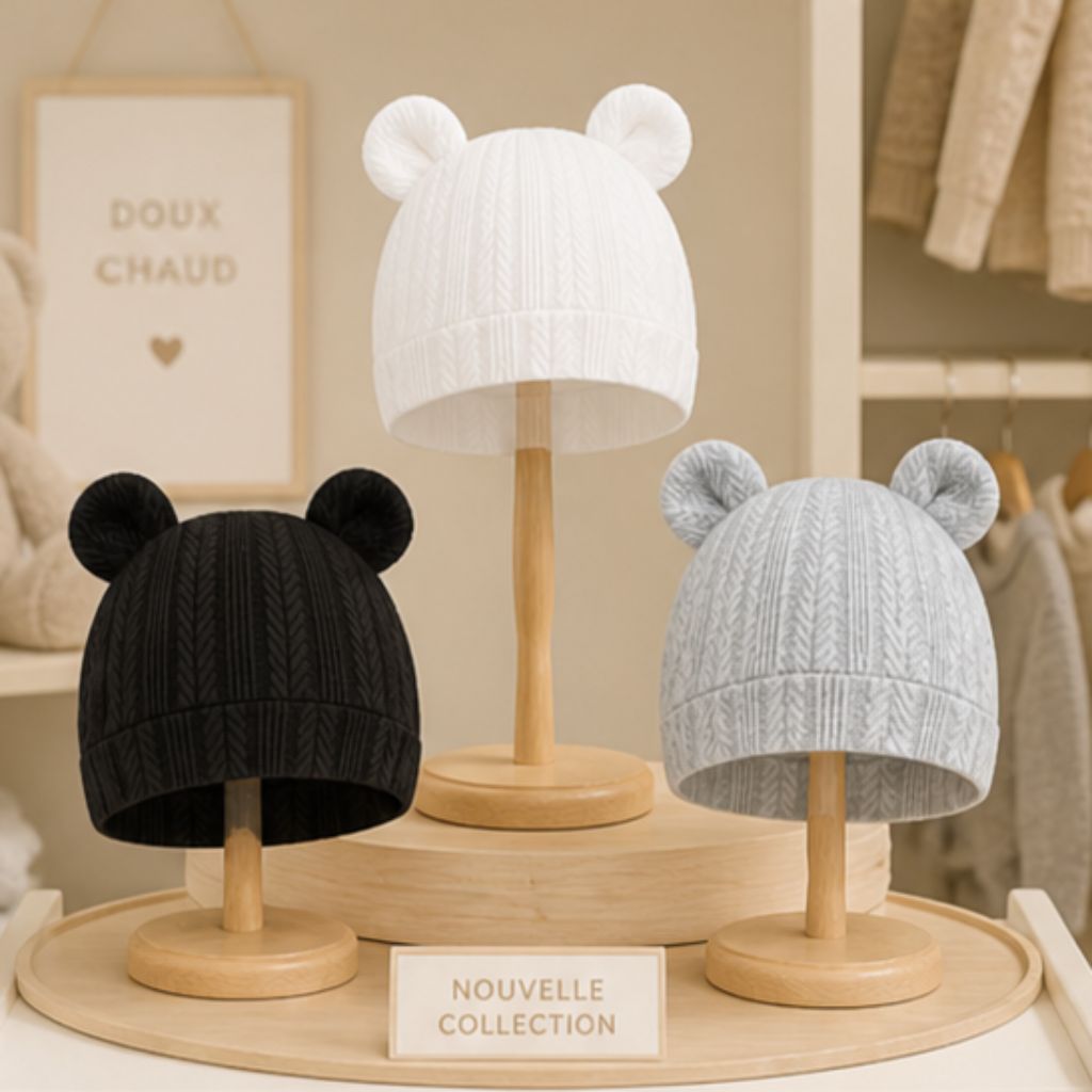 bonnet pour bebe au tricot Anko couleur 1