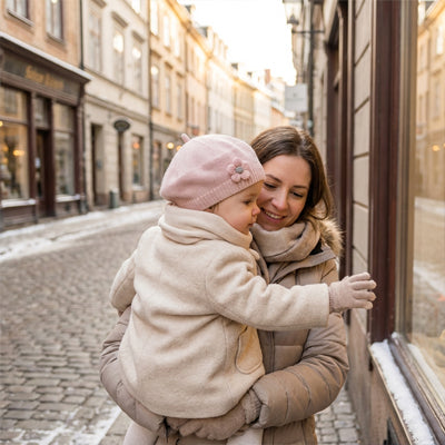 Un bonnet bébé fille stylé pour la ville