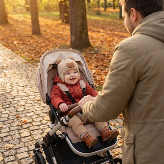 Bonnet bébé garçon chaleur pour promenades automne