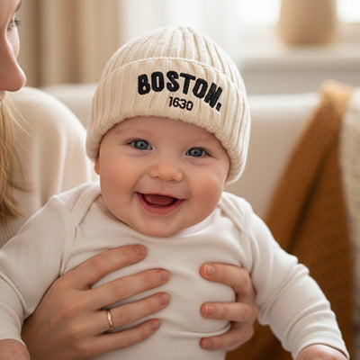 bonnet bébé garçon beige Boston