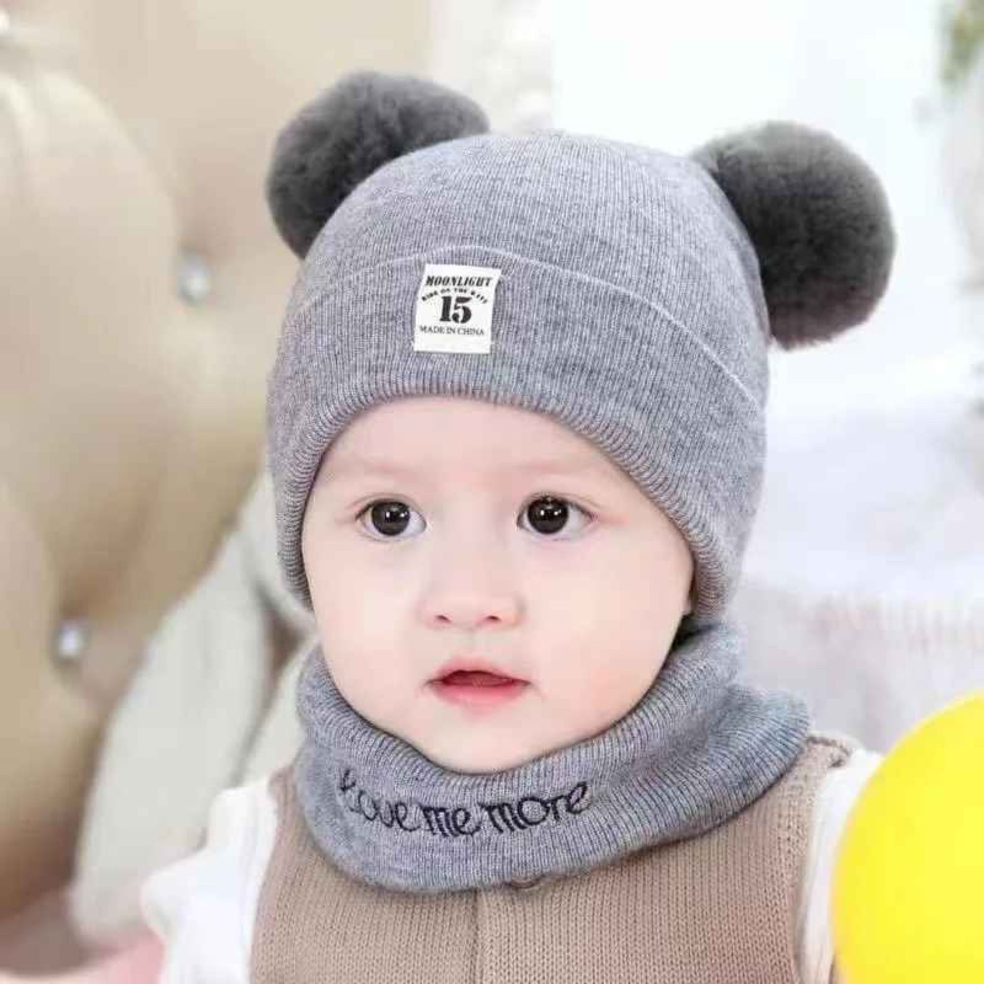 bonnet bebe gris confortable aucun serrement