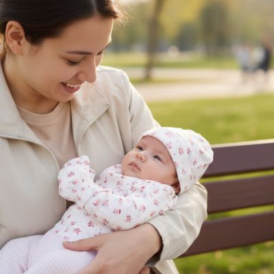 bonnet bebe naissance avec mitaines sans griffe petites fleurs