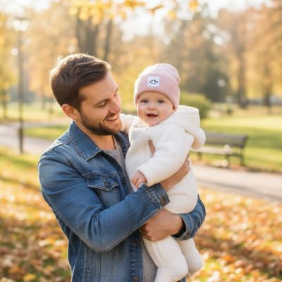 Un bonnet bebe mignon rose bonbon