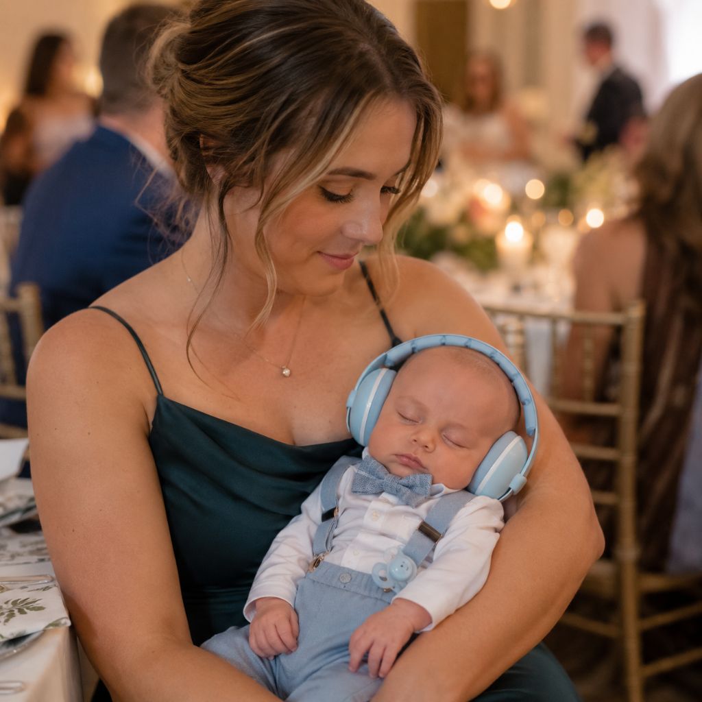  casque anti-bruit bébé Auraly bleu dormir mariage