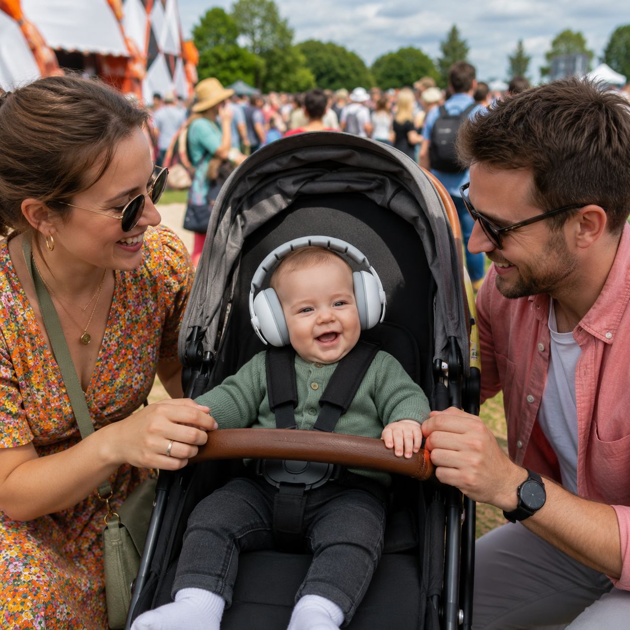 casque anti bruit bébé Auréa blanc rassemblement familial