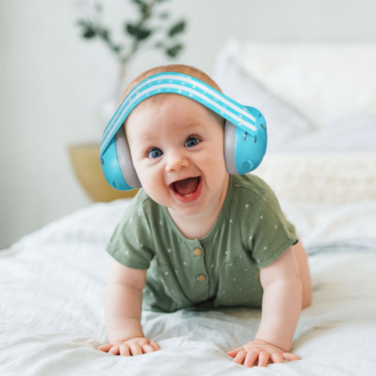 casque anti bruit pour bebe Silencia bleu confortable