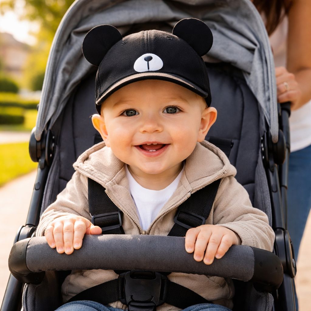 casquette pour bebe Elio noire tour du quartier