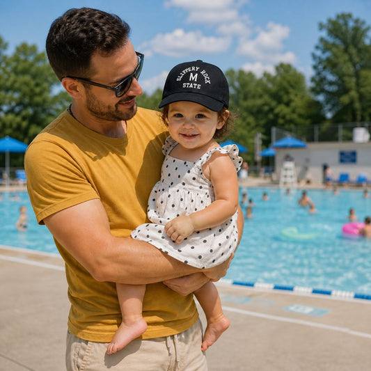 casquette pour bebe Rock State noire piscine