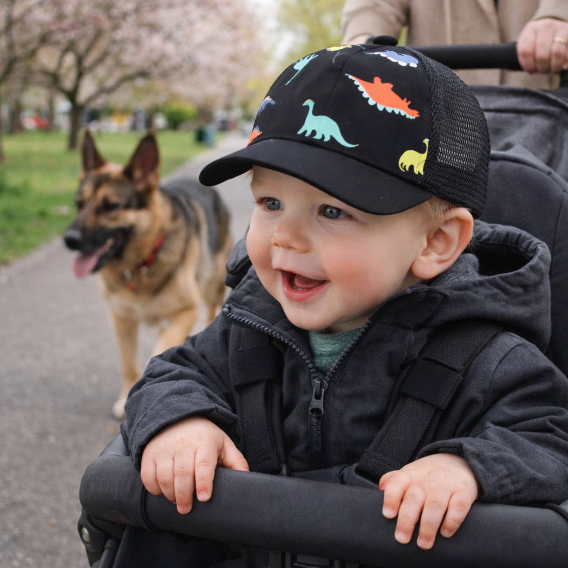 casquette pour bebe RexStyle noire promenade du chien berger