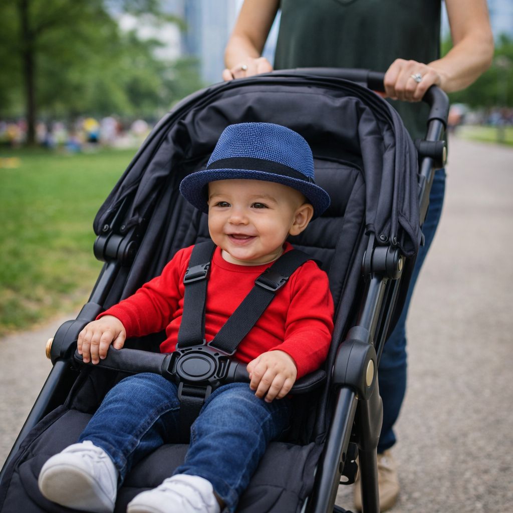 chapeau bebe Hugo marine promenade au parc