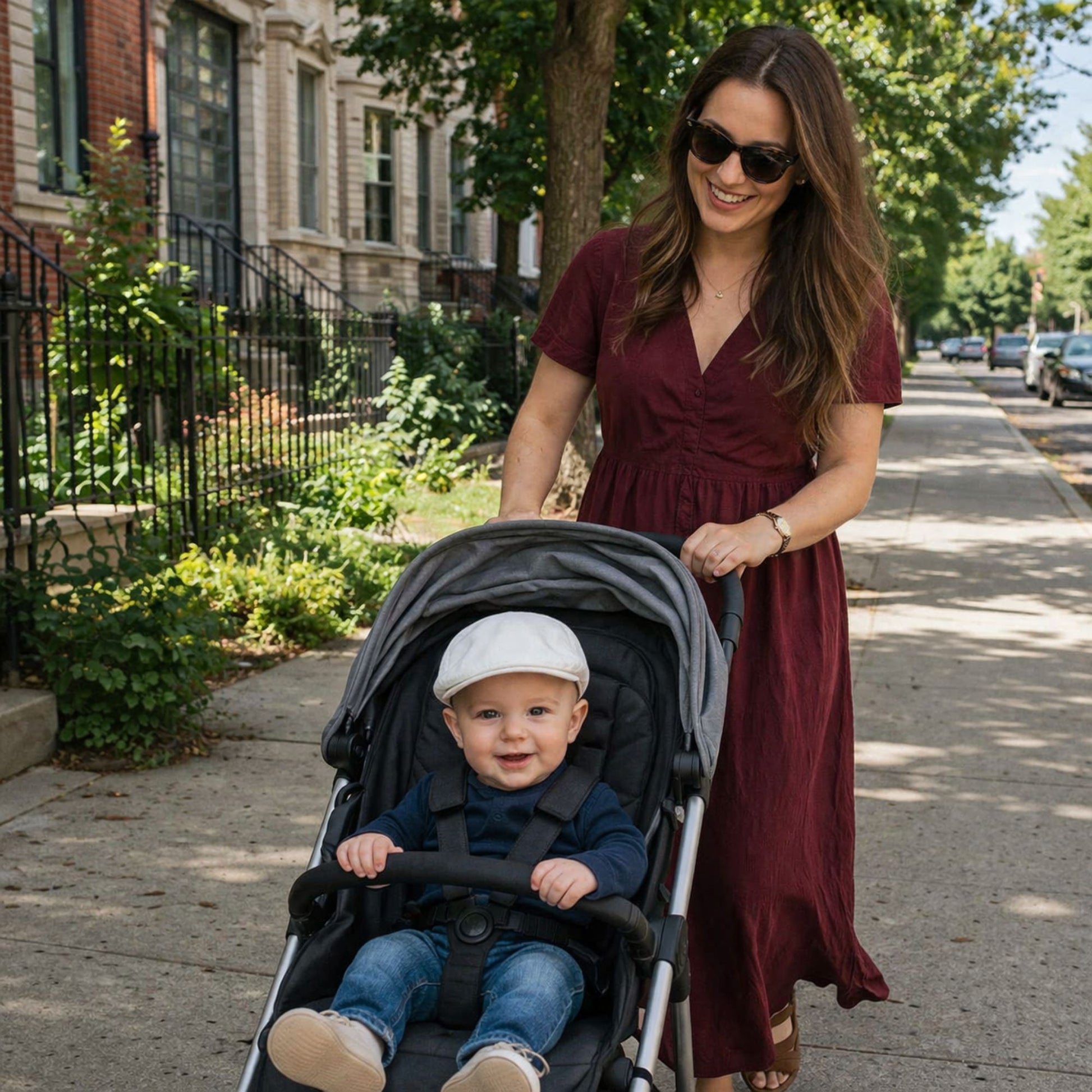 chapeau bebe Zino blanc promenade de quartier