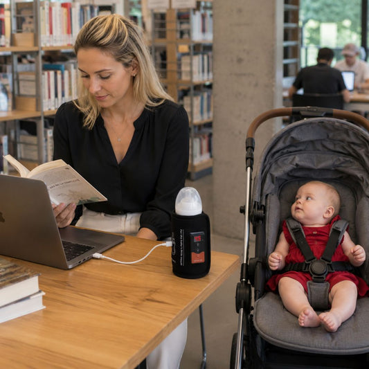 chauffe biberon intelligent MilkTrip prise USB bibliothèque