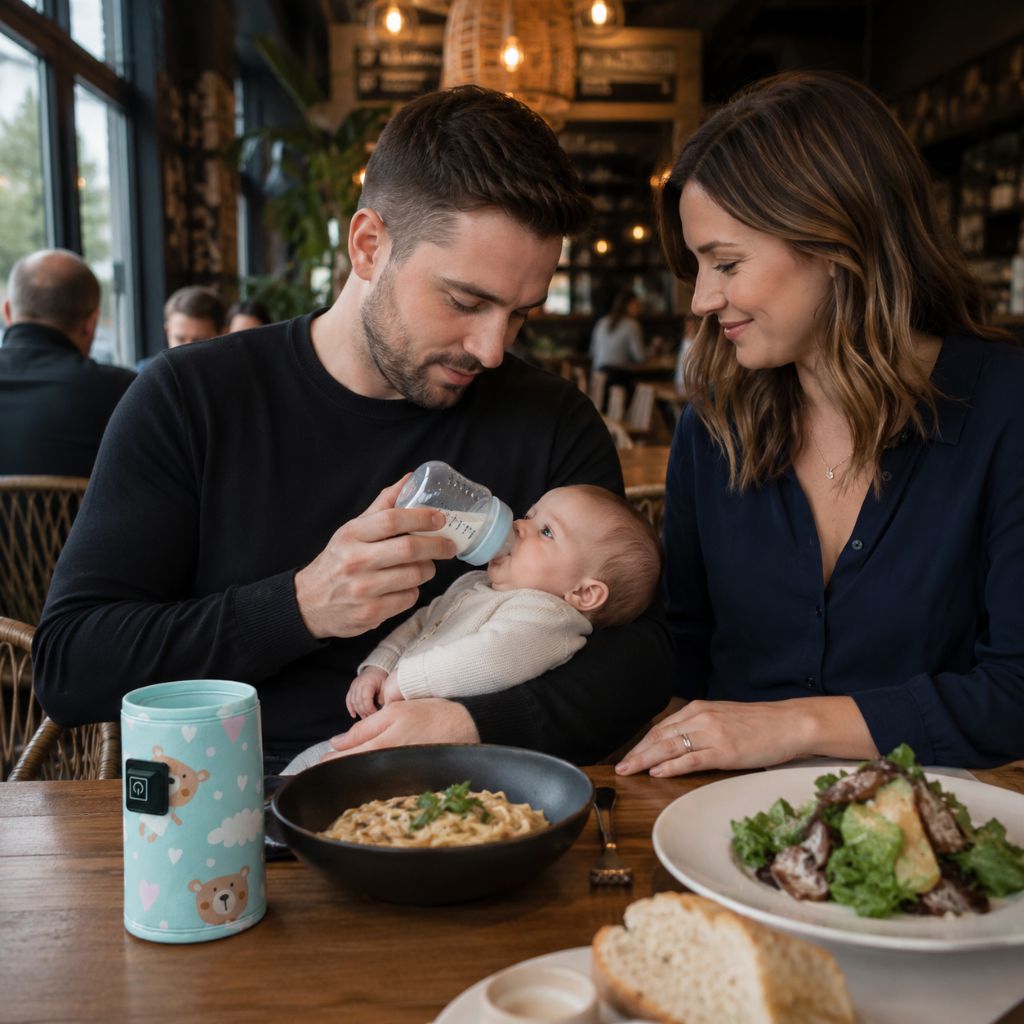 chauffe biberon nomade Milkora cert oursons tranquillité resto