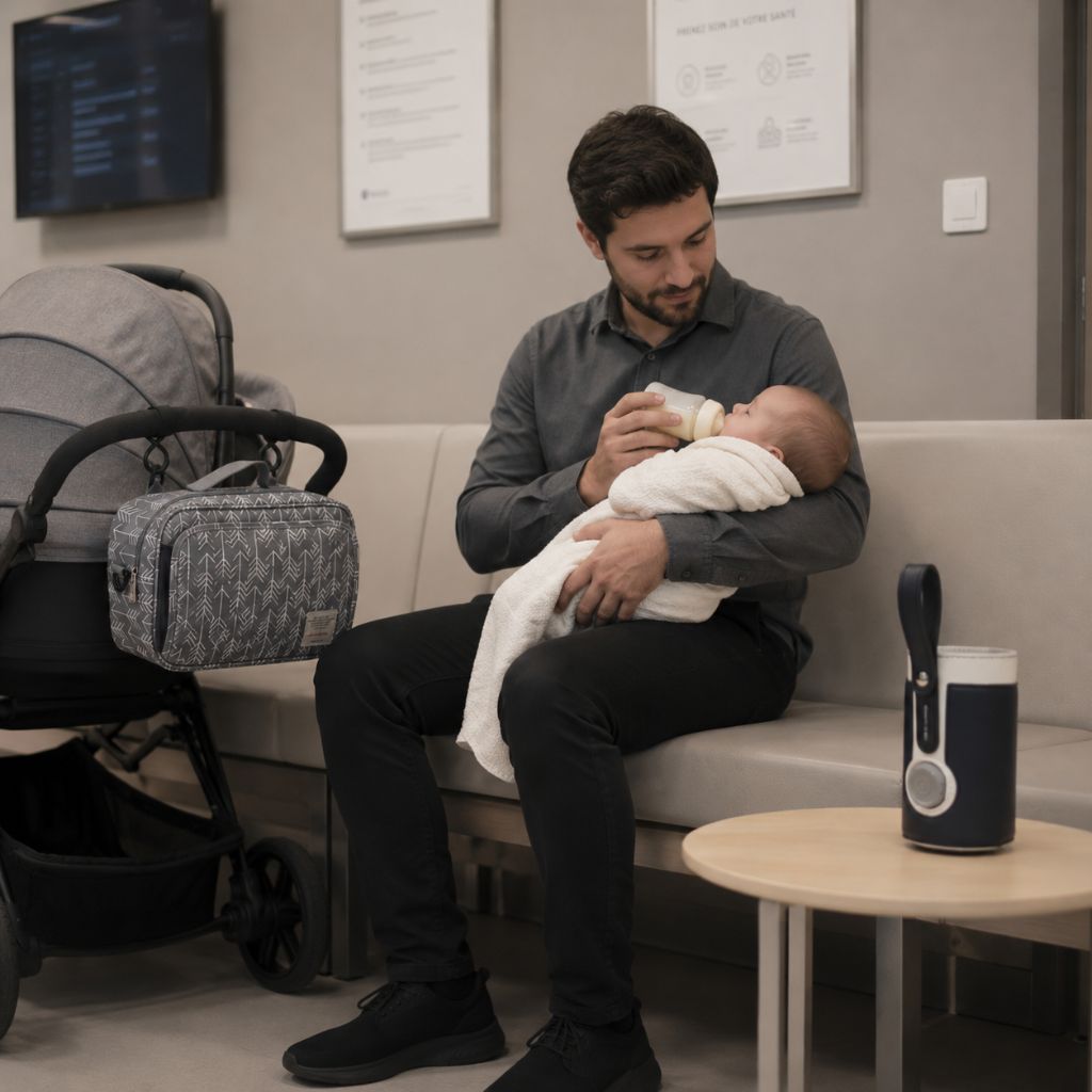 chauffe biberon portable WarmNest noir attente médecin