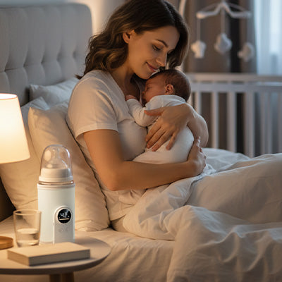 chauffe biberon a une affichage numérique lumière douce pour les nuits avec bébé