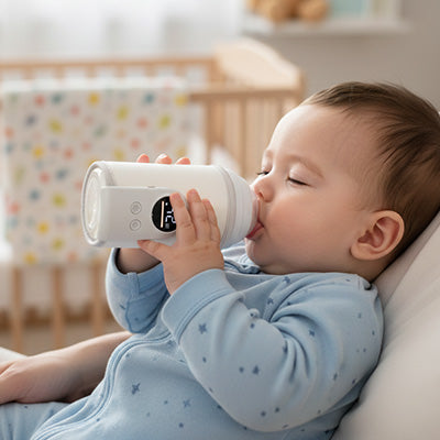 chauffe biberon avec manchon de protection sécurisé pour les petites mains 