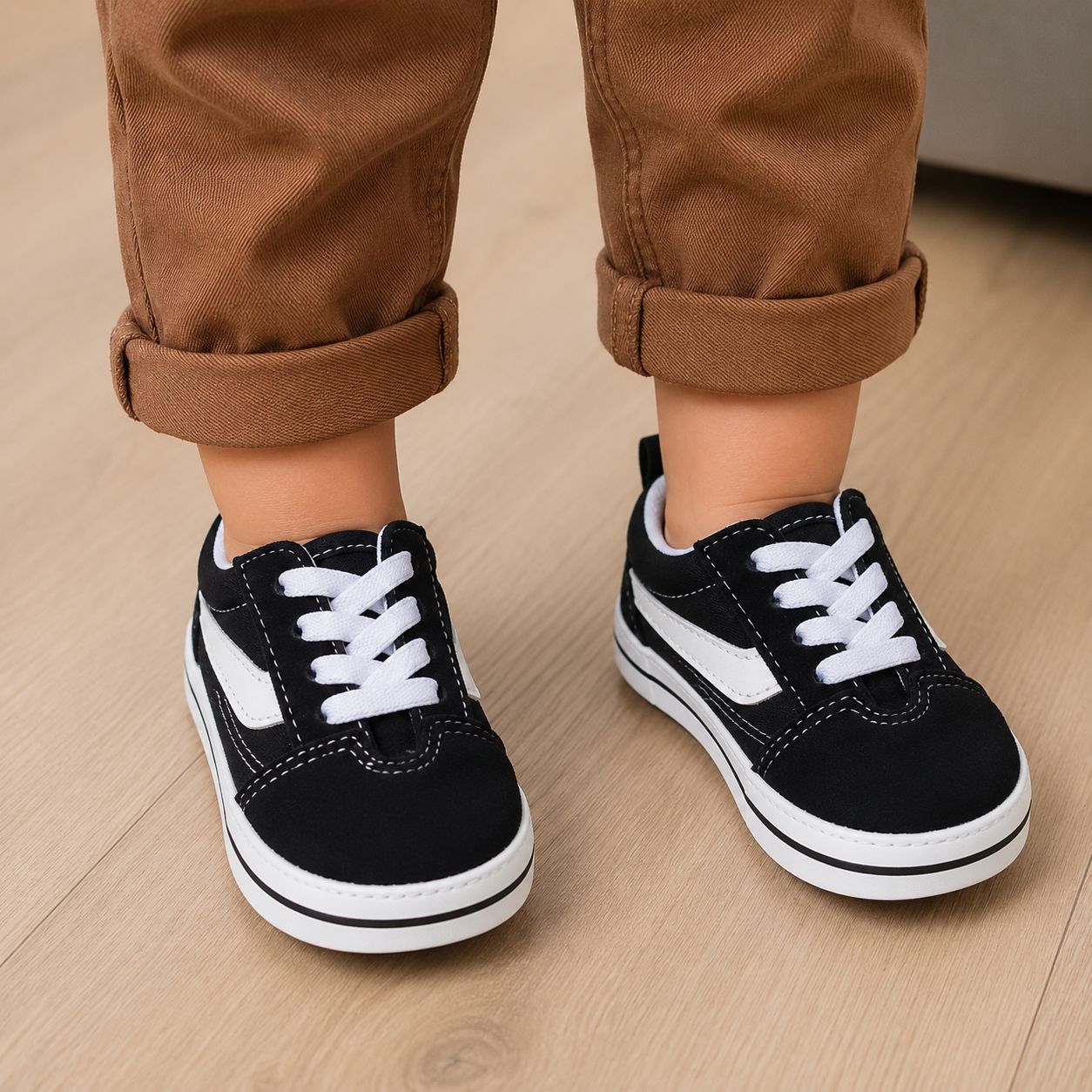chaussure bébé garçon BébiPas noire lacets