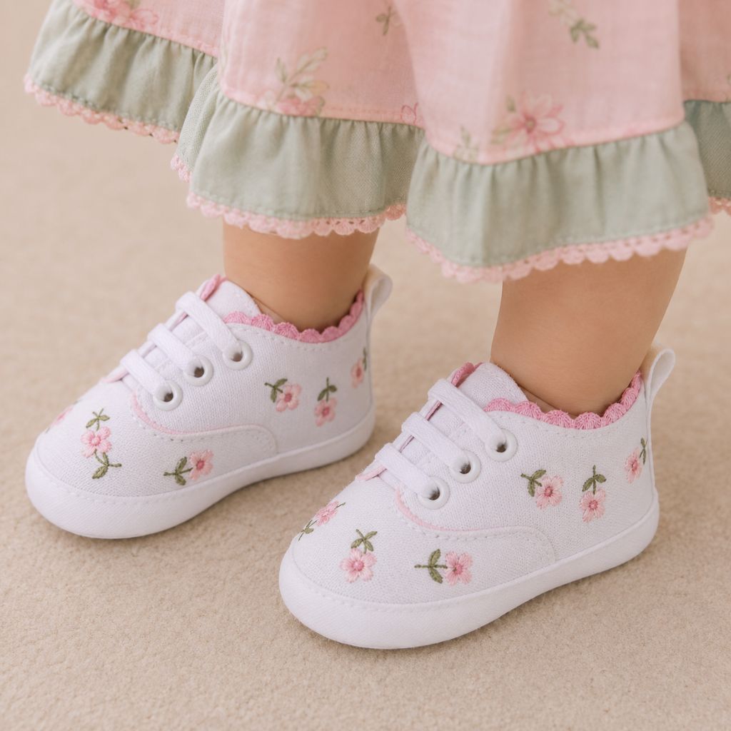 chaussure bebe fille Eden blanche design intemporel