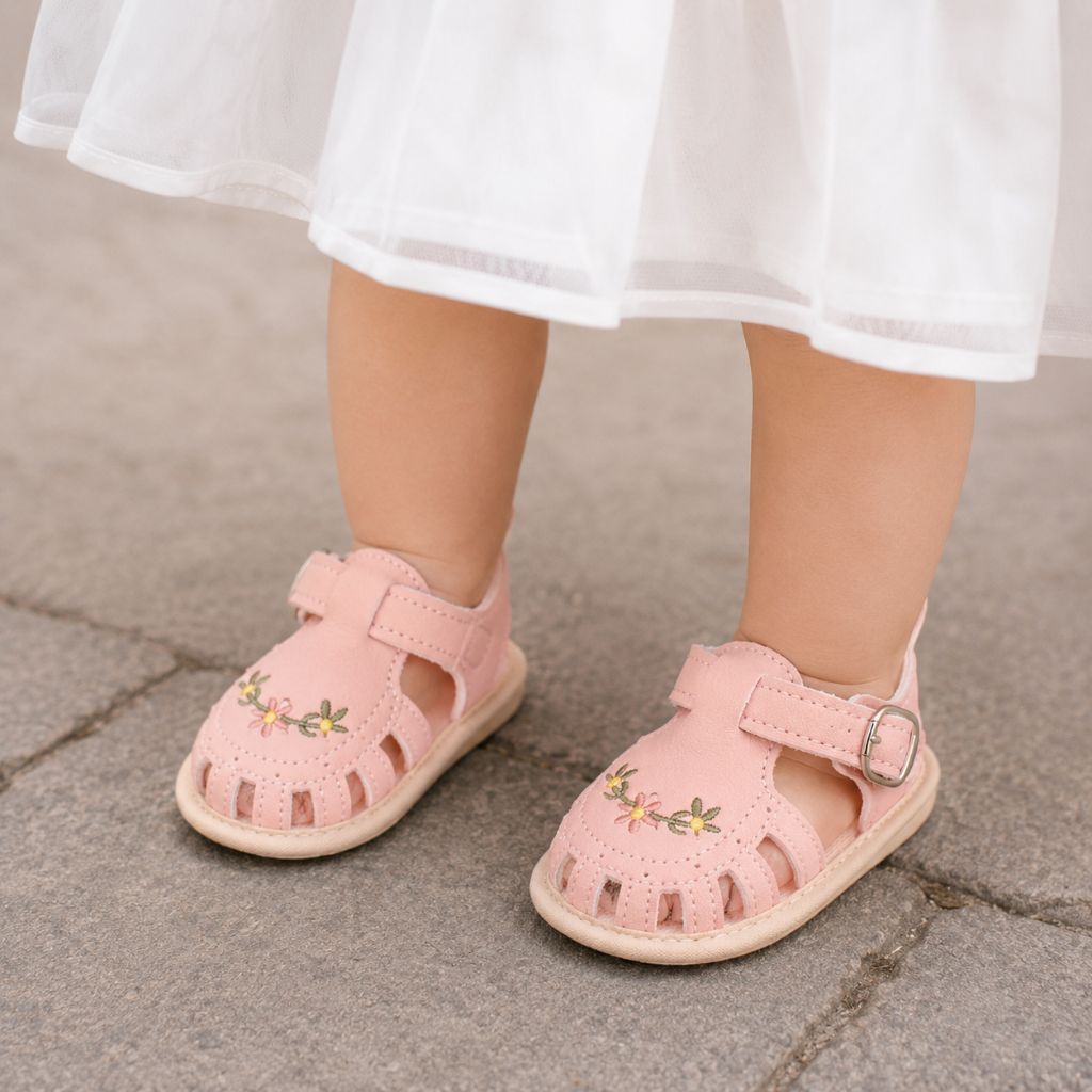 chaussure bebe fille Mimi rose confortable