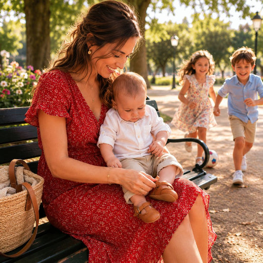 chaussure bebe Nuageo marron maman parc